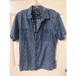 Bundle: 2 Patagonia Men’s Short Sleeve Button Down Shirts Hemp and Cotton Size S